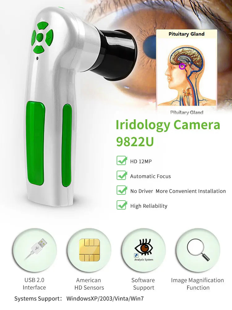 Iris Analyzer System - 12MP Wireless Digital Iridology Health Tool Body Shaping Massage Equipment Tidesmit