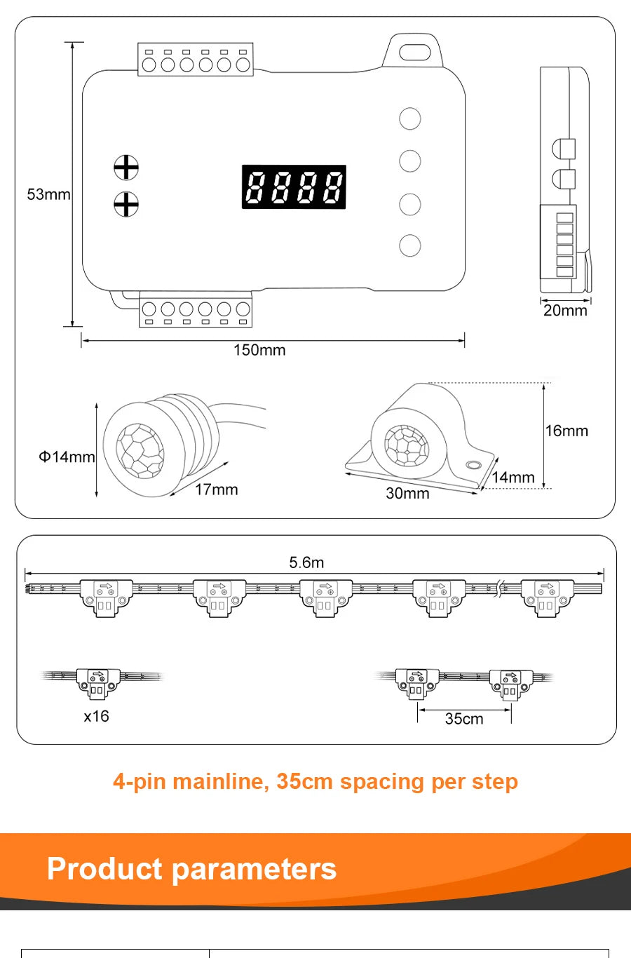 MALIIGAZA 1-40 Steps Motion Sensor LED Stair Light 24V COB LED Strip Stair Lighting Kit With Transformer For Indoor Stairway