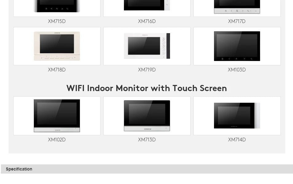 XC112F-2 HD Waterproof Doorbell Camera with 2 Call Buttons for XSL 4 Wire 1080P Video Door Phone Intercom Home Security 2 Flats