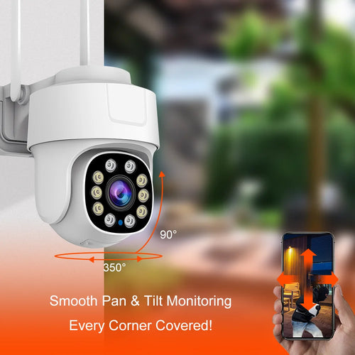 Tidesmit 5MP 10X PTZ WiFi AI security camera for outdoor home surveillance