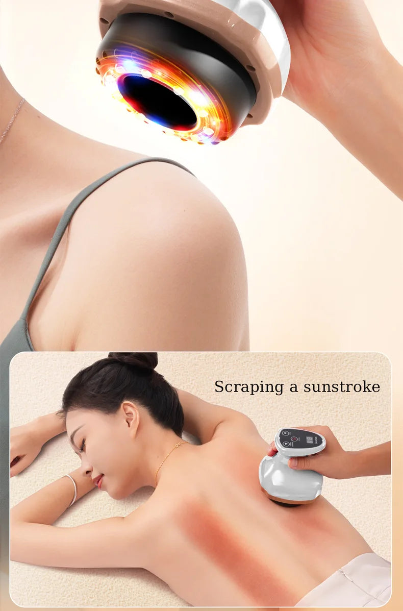 Electric Gua Sha Massager: Heated Cupping Therapy Tool for Home Spa Relaxation Treatment Tidesmit