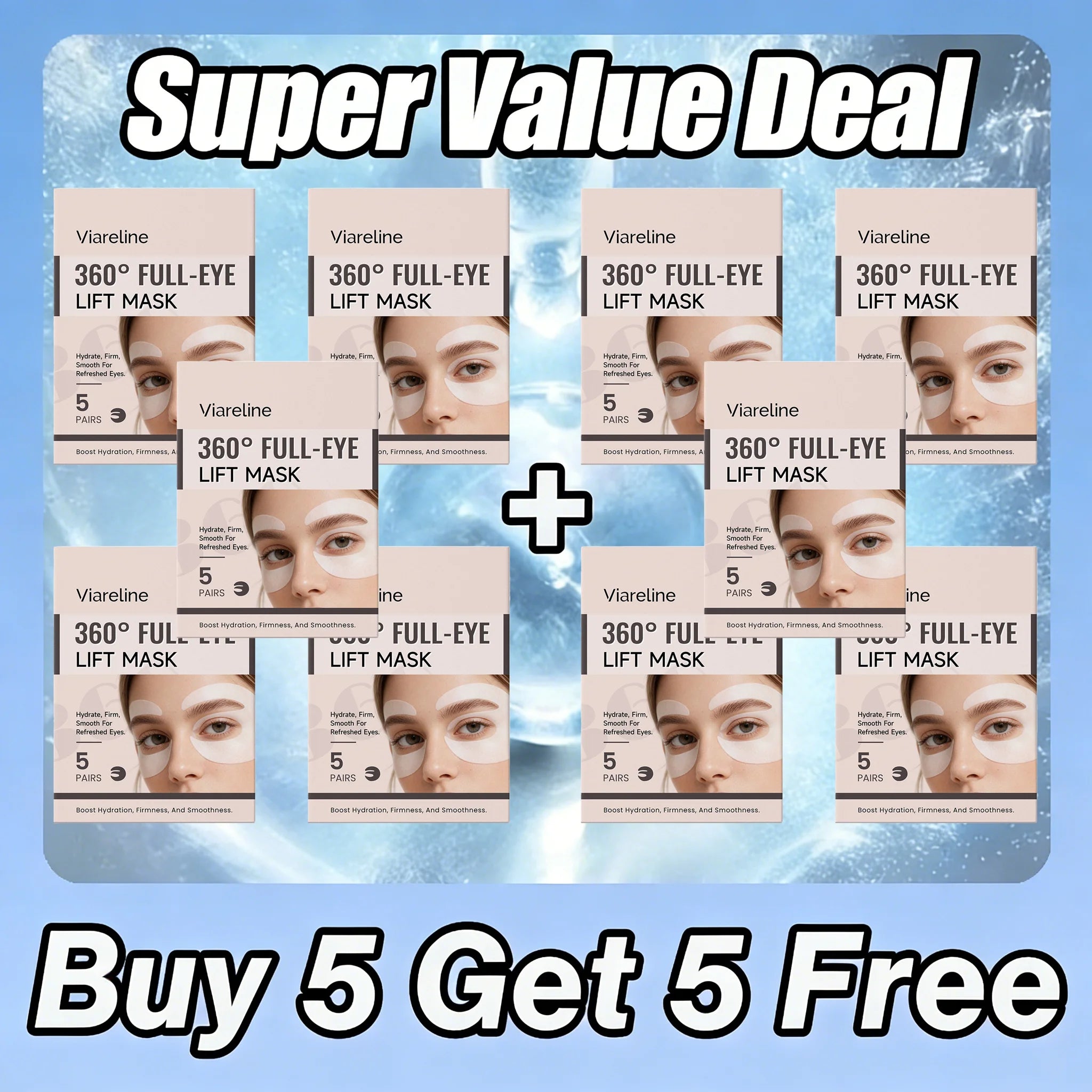 Tidesmit Viareline Vitamin C moisturizing eye patches for hydrating and nourishing under eye skin care routine