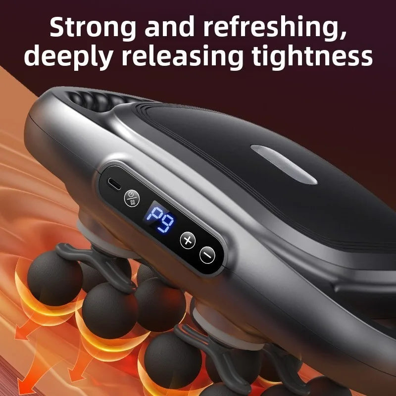Deep Tissue Muscle Massager - 12-Head Percussion Back Therapy Tool Back Massage Instrument Tidesmit