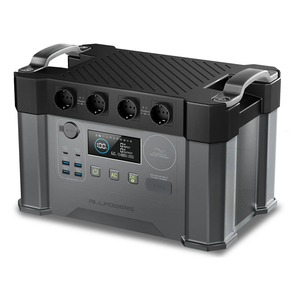 Portable Solar Generator 2400W with 200W Panels - Fast Charging System Tidesmit