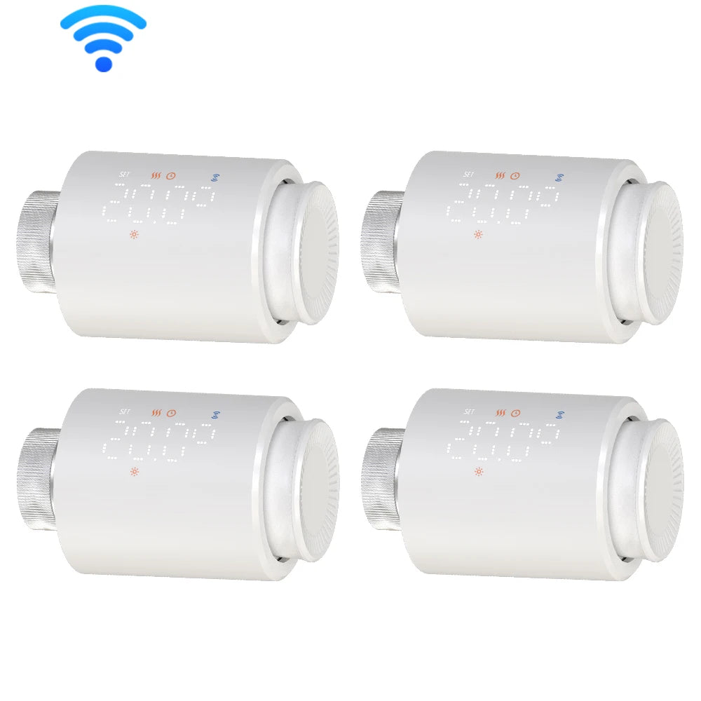 Smart WiFi/ZigBee TRV Thermostat Tuya Radiator Thermostatic Valve Programmable Controller Actuator Alexa Google Voice Control