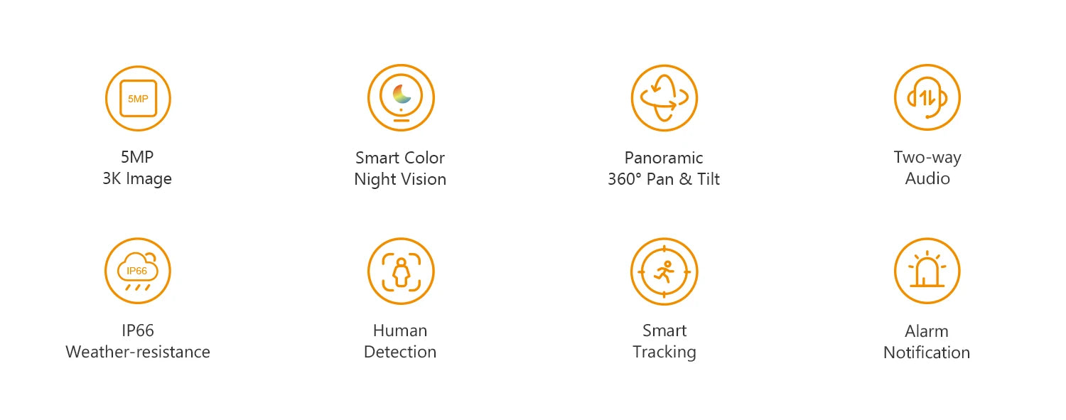 IMOU 2PCS Cruiser SE+ 5MP Set Wi-Fi Camera Smart Color Night Vision IP66 Outdoor Security 360° Coverage Smart Auto Tracking