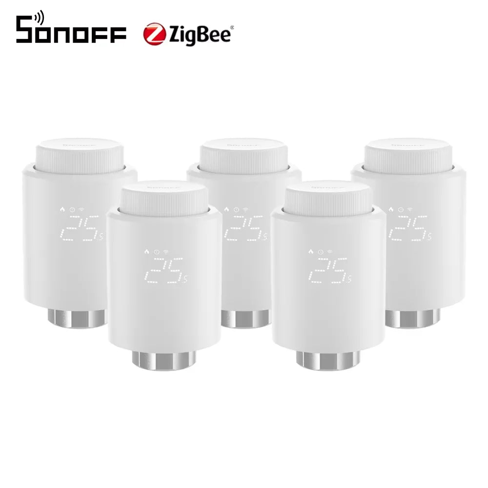 1-6PCS SONOFF TRVZB Zigbee Thermostatic Radiator Valve Smart Home eWeLink App Remote Control Works with SONOFF ZB Bridge-P
