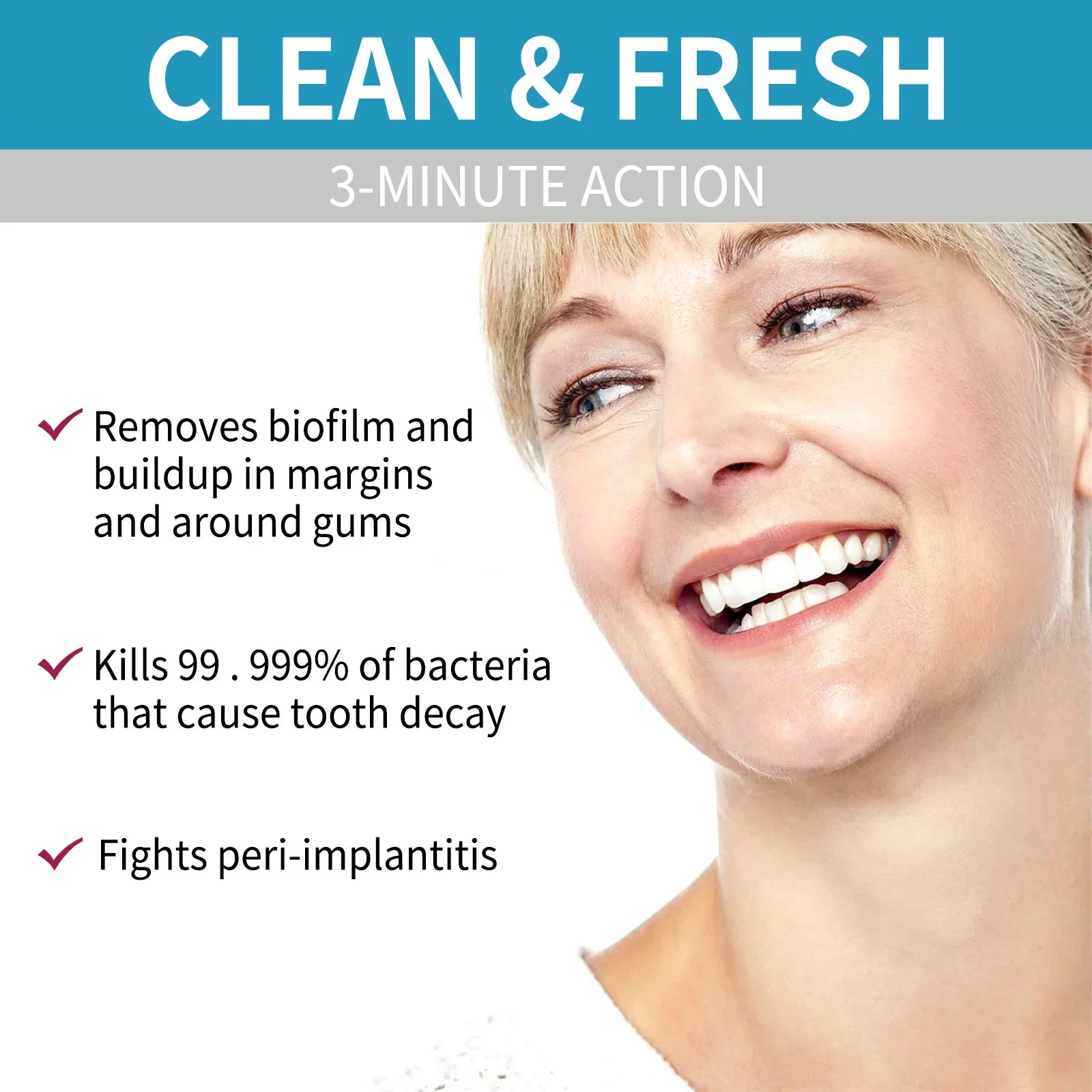 Tidesmit Aligner Denture Cleaner Foam for deep cleaning retainers, removing stains, and whitening teeth 30ml