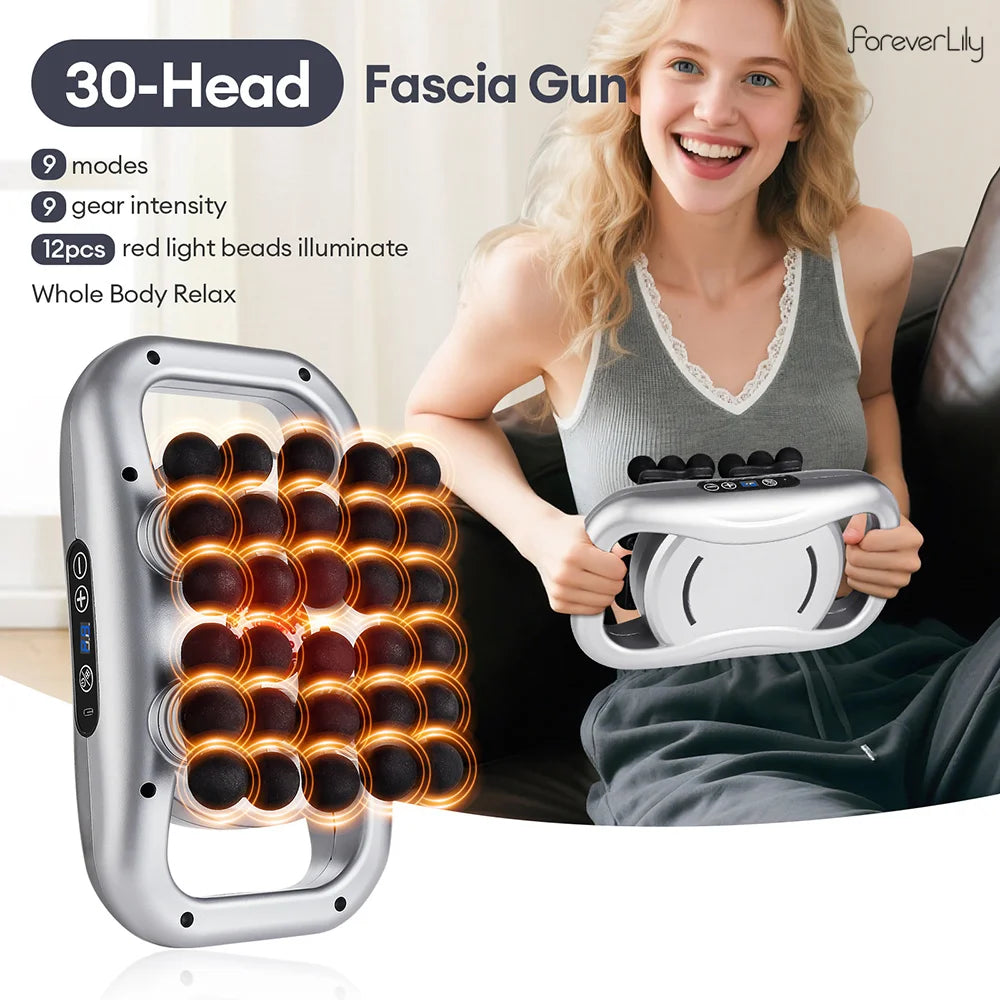 Deep Tissue Massage Gun 30-Head Muscle Relief Device - Tidesmit Body Shaping Massage Equipment Tidesmit