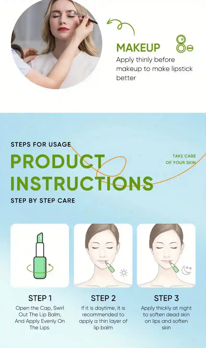 Aloe Vera Lip Balm for Hydrating Dry Lips - Cruelty-Free Lip Care Set Lip Care Tidesmit