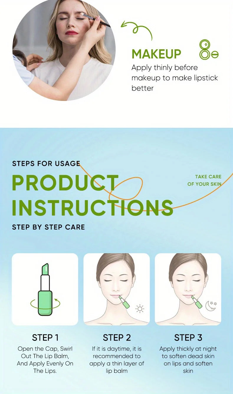 Aloe Lip Balm 3 Pack: Nourishing Lip Care Treatment by Tidesmit Lip Care Tidesmit