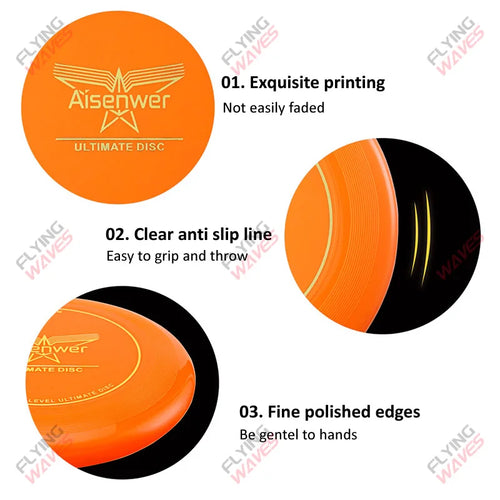 Professional 175g Ultimate Flying Disc Sport Disc Flying Saucer for Adult Teens Kids Pet Outdoor Game with Disc Clasp