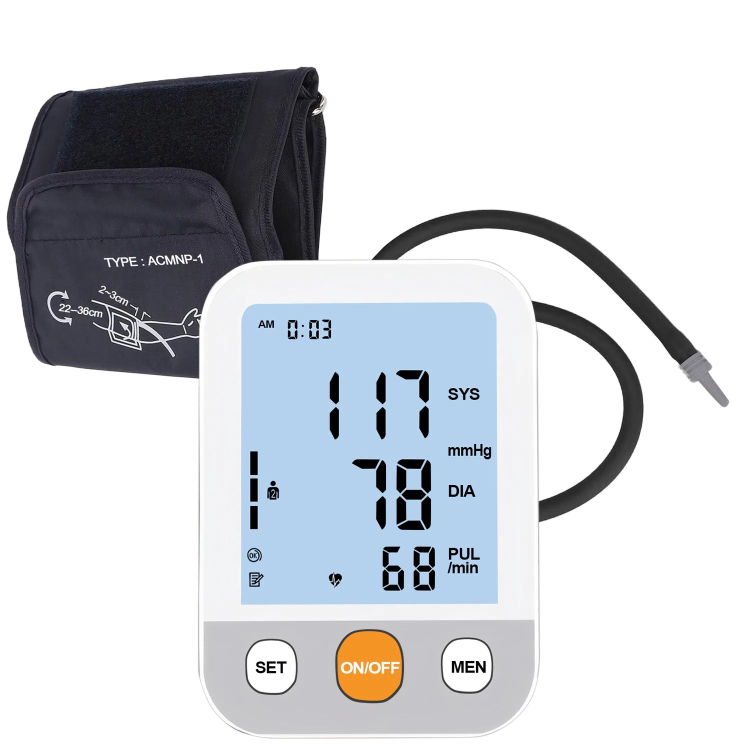 Blood Pressure Machine LED Display Digital Upper Arm Blood Pressure Monitor Automatic Tonometer BP Meter Arm Cuff Test Kit