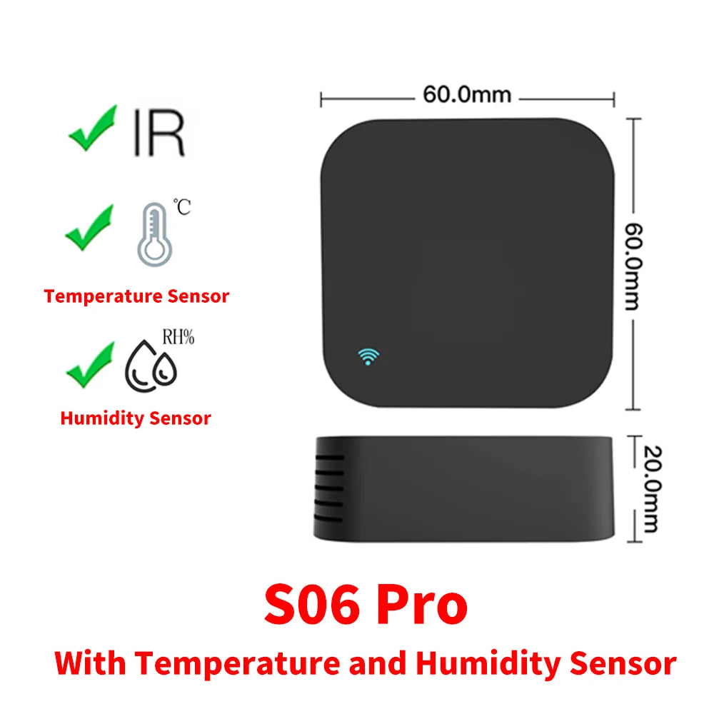 Smart IR Remote Control Hub - S06 Pro WiFi Appliance Controller S06 Pro Tidesmit