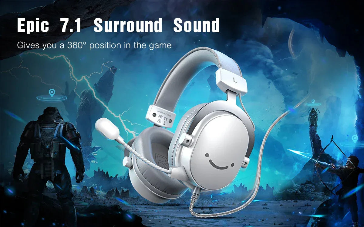 USB Gaming Headset 7.1 Surround Sound - Over-Ear Wired Audio by Tidesmit Tidesmit