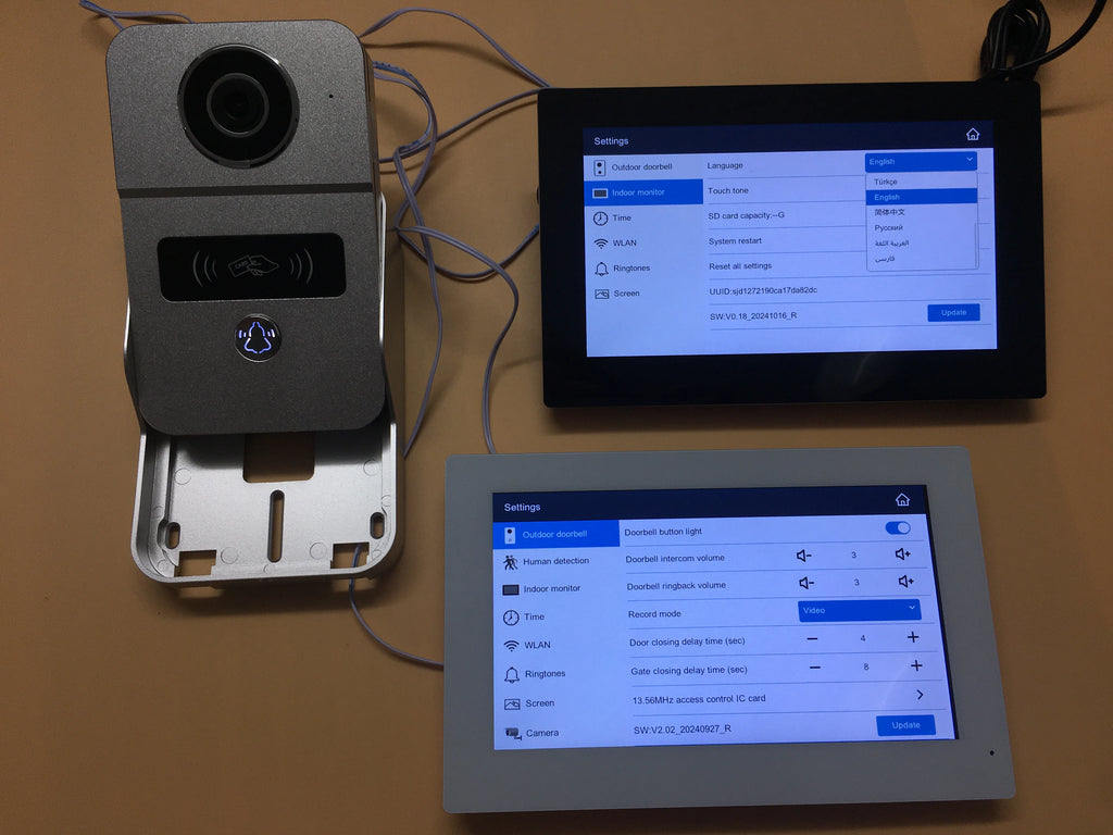 1080P Video Intercom Wifi 7/10 Inch Monitor Kit for Apartment System Home Security 2 Wire Doorbell Card Swipe Private House Tuya