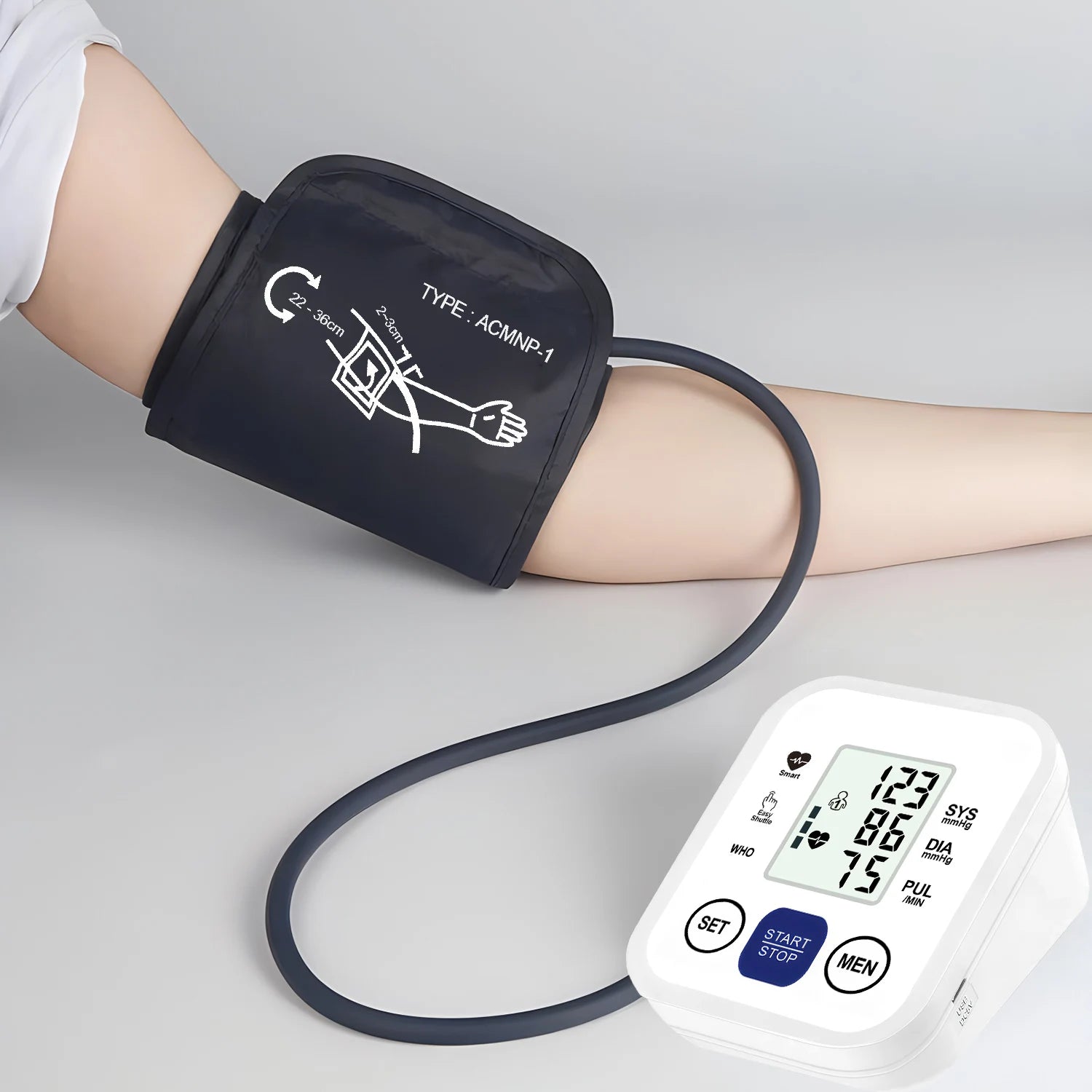 Medical Blood Pressure Tensiometer LED Display Digital BP Heart Rate Meter Arm cuff Blood Pressure Monitor BP Pulse Rate Meter
