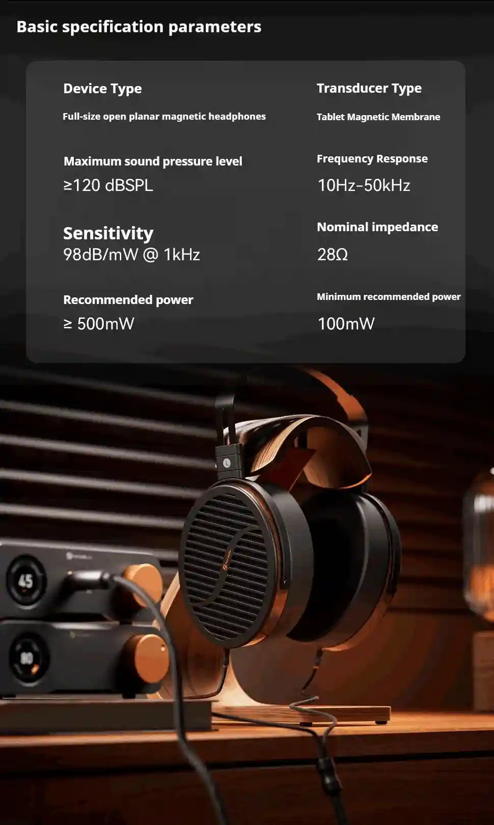 Tidesmit I5 Open Back HiFi Headphones - Professional Studio Monitor Tidesmit