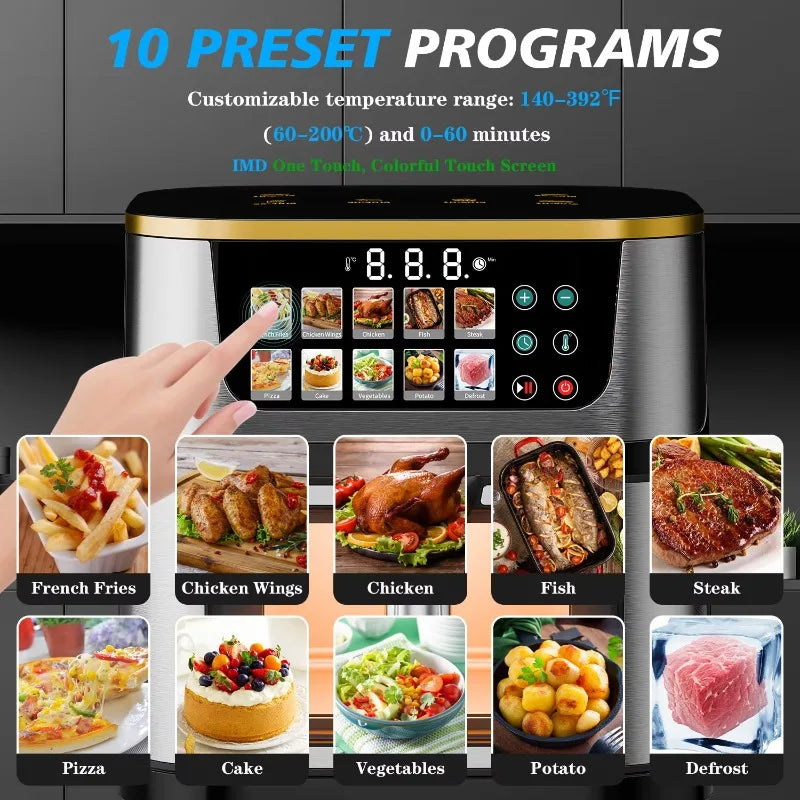 Professional 12L 15L Digital Air Fryer Oven Stainless Steel Smart Multi Functional Large Capacity Commercial No Oil 2025 New