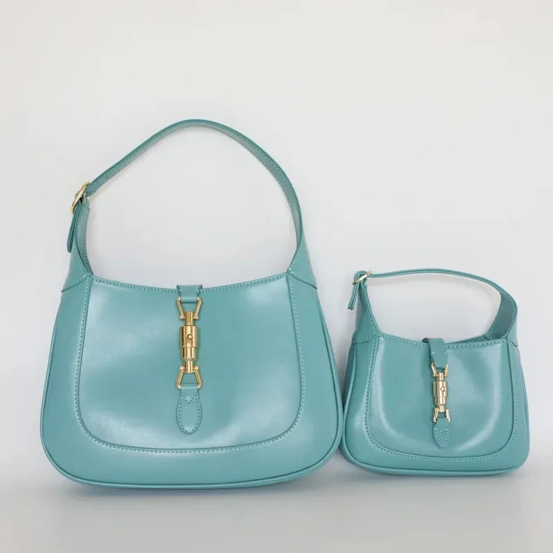 New High-quality Cowhide Women's Underarm Bag Handbag Zipper Opening Women's Bag Business and Casual Style