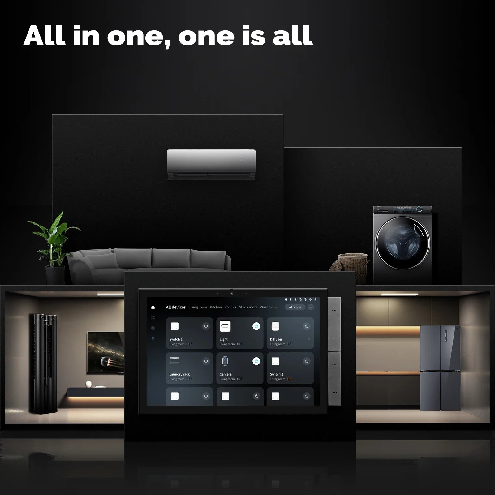 TUYA Smart Home Panel, 10.1" Touch Screen, Built-in Zigbee & Bluetooth Gateway, Intercom Compatible, by MOES