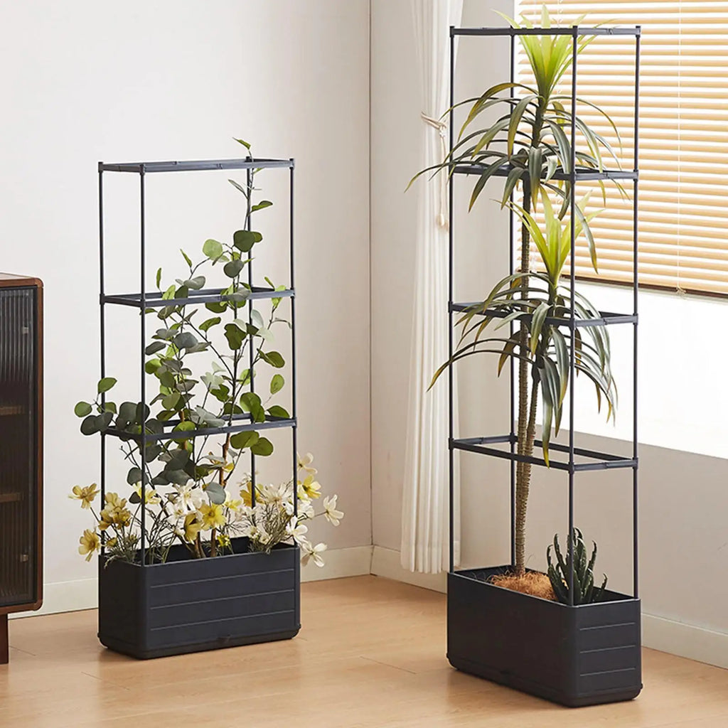 Planter Box with Trellis Plant Pot Vertical Gardening Self Watering Tomato