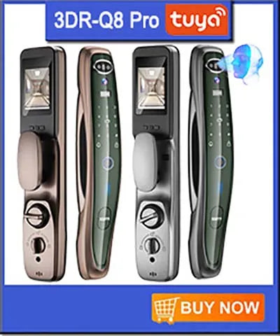 3D Face Real-time Intercom Smart Door Lock Biometric Electronic Security Camera Intelligent Fingerprint Password Key Unlock