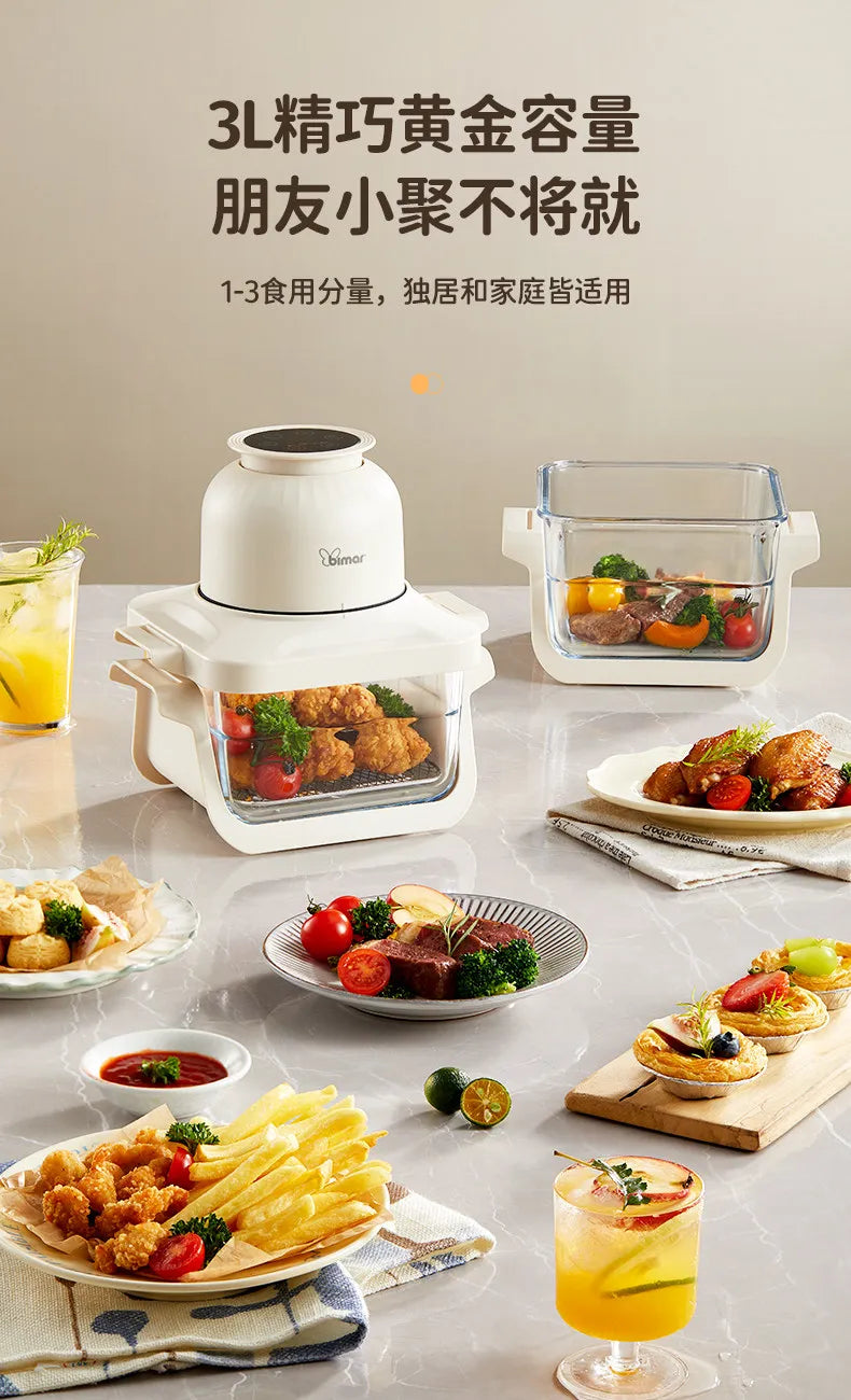 Air fryer household 2026 new visual high boron glass large-capacity frying and baking machine