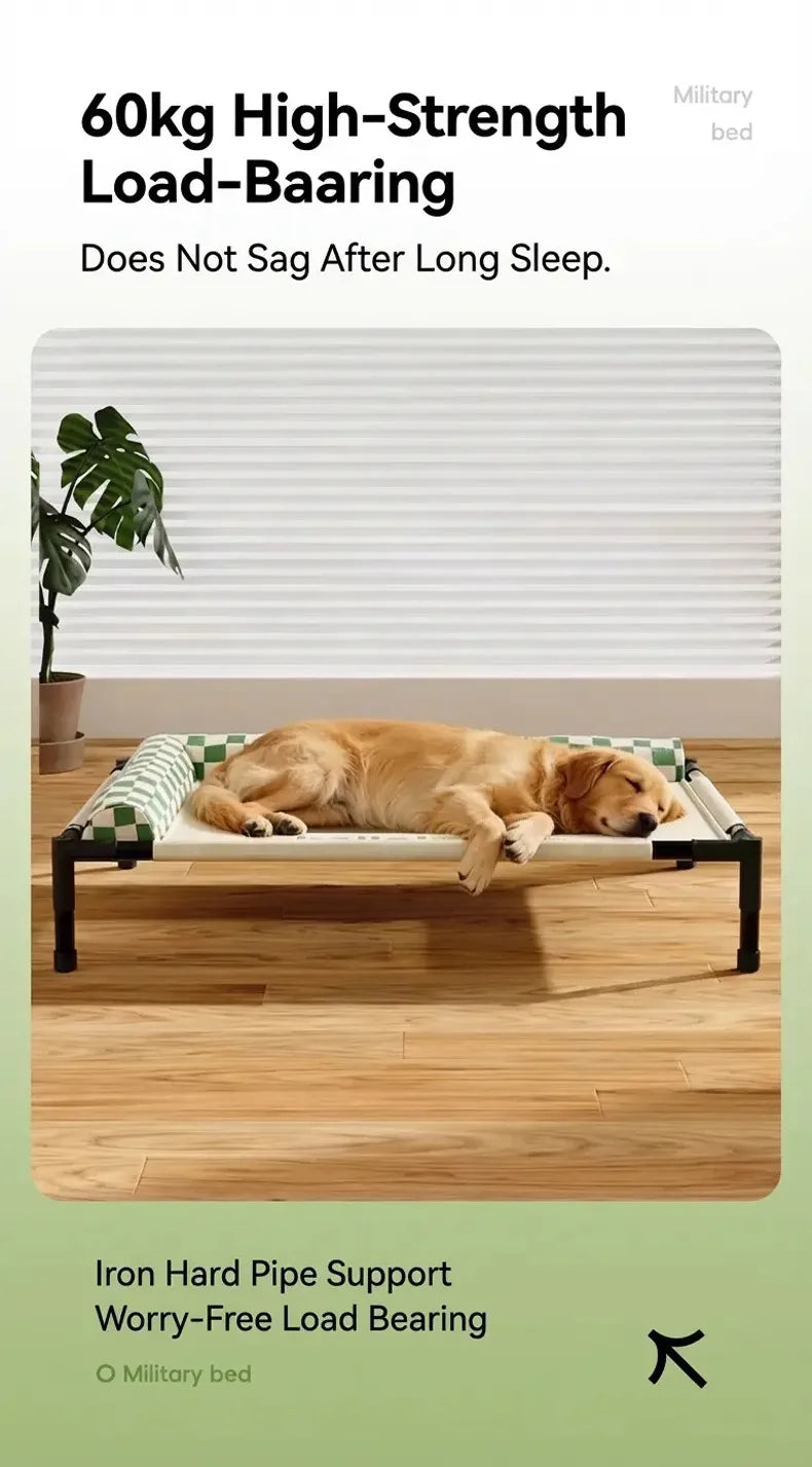 New Style Raised Mesh Cat Dog Off-The-Ground Pet Bed Removable And Washable Breathable Pet Sofa Moisture-Proof With Pilloww