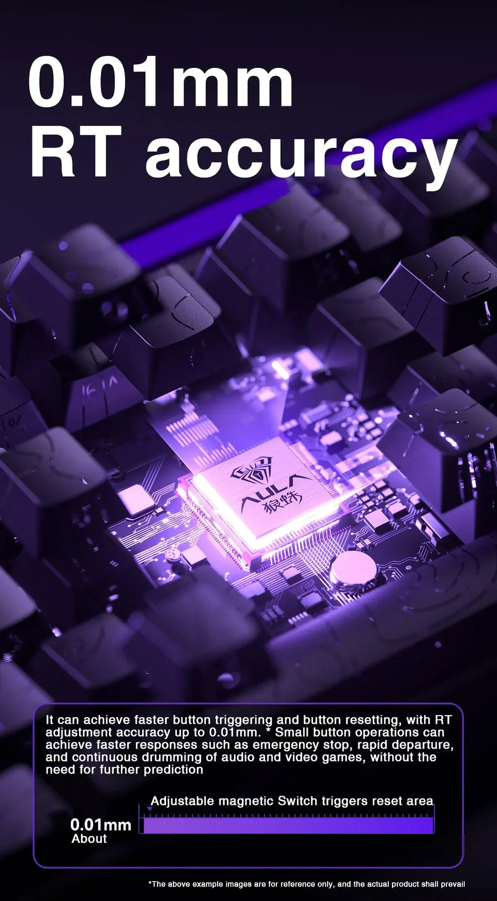 AULA HERO 68 HE E-sports Gaming Magnetic Switch Keyboard 60% Wired RGB Hot Swap 8K Return Rate Custom Mechanical Keyboard
