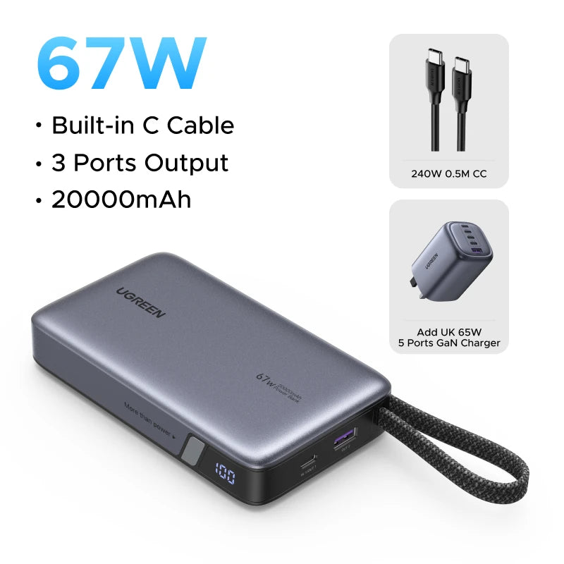 145W 20000mAh Laptop Power Bank with PD Fast Charging - Tidesmit Add 65W UK Charger China Mainland Tidesmit