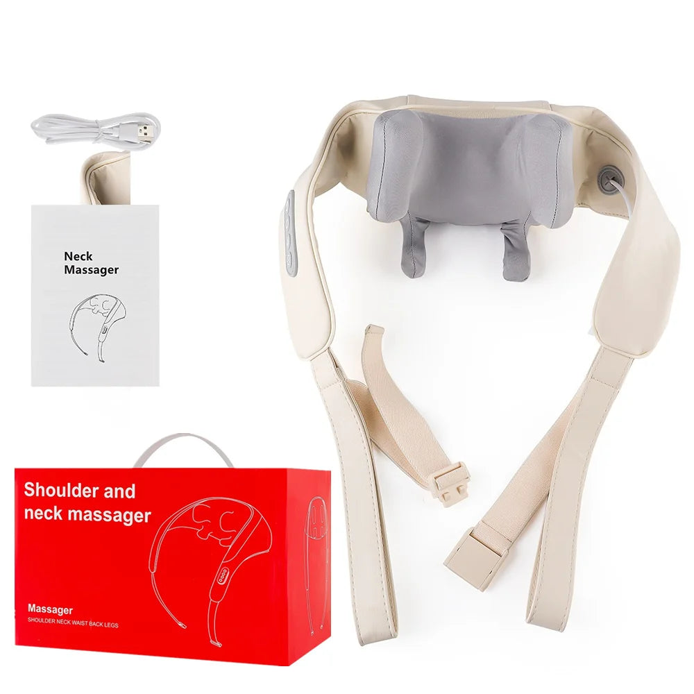 Back Massager Shawl with Heat - Rechargeable Deep Tissue Relief Device Back Massage Instrument Tidesmit
