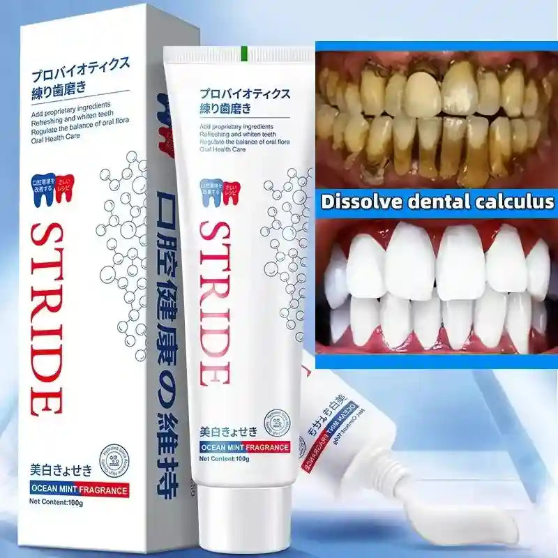 Tidesmit teeth whitening toothpaste for dental calculus removal and breath freshening oral care.