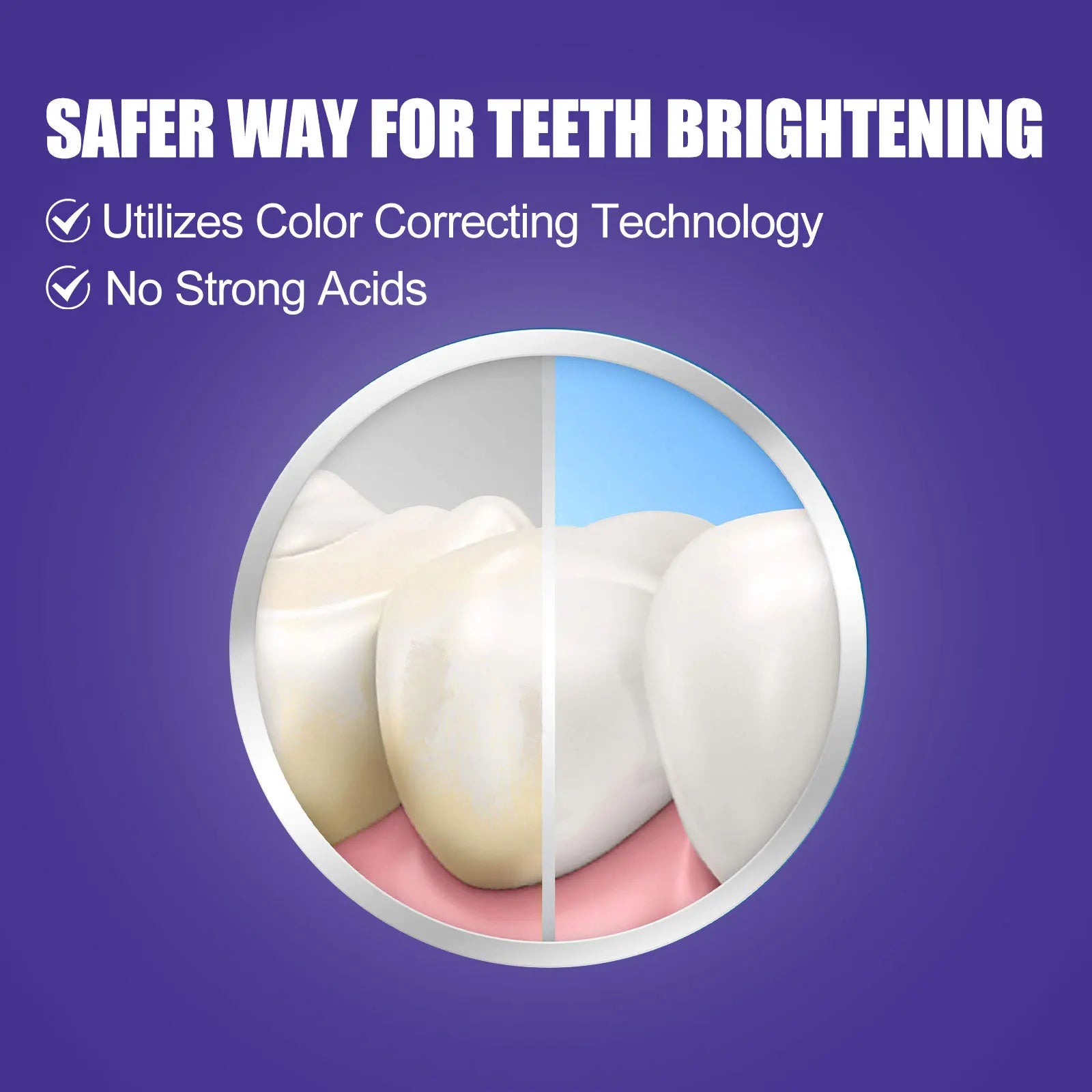 Tidesmit purple whitening toothpaste for removing yellow stains and fresh daily oral care