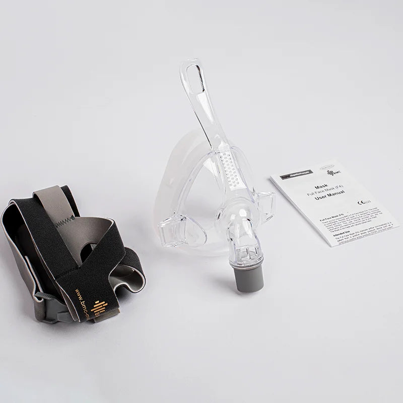 BMC FM4 CPAP Mask Full Face Mask With Headgear For APAP Bipap Machine Nasal Face Mask Compatible With Resmed CPAP