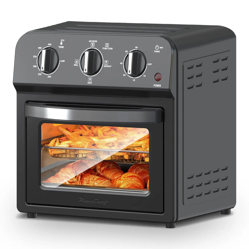 Family Size Air Fryer Toaster Oven Combo,13QT,360° Hot Air Circulation for Healthy Oil-Free Cooking, Multifunctional Convection Contertop Oven, Adjustable Time & Temp Control