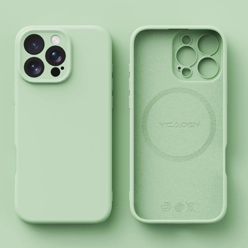 Magnetic iPhone 16 Case | Liquid Silicone Shock-Absorbing Cover Tidesmit