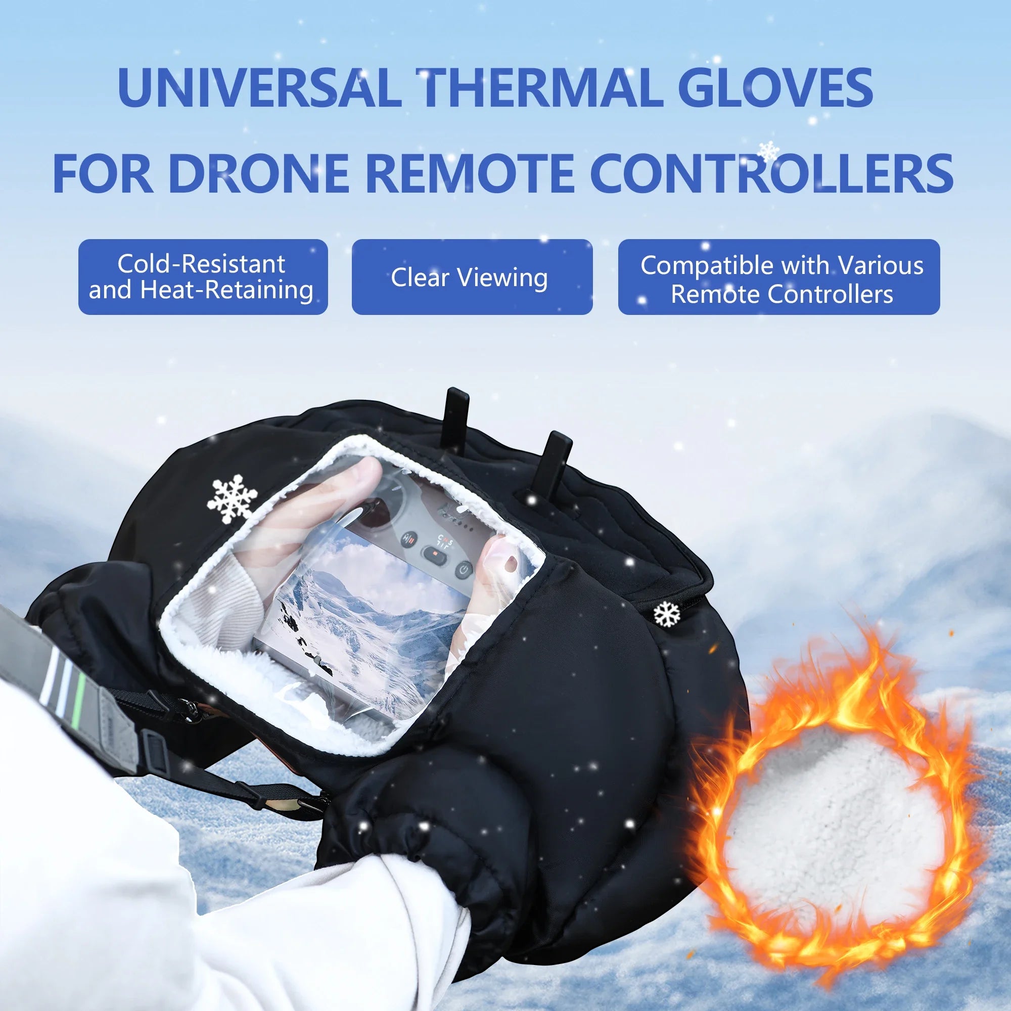 Drone Flight Gloves for Cold Weather Operation - Thermal Control Tidesmit