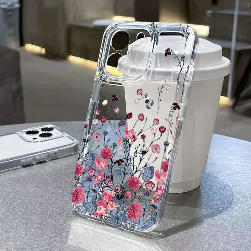 Redmi Note 14 Clear Case | Jasmine Floral Shock-Absorbing Slim Fit Cover 2 Tidesmit
