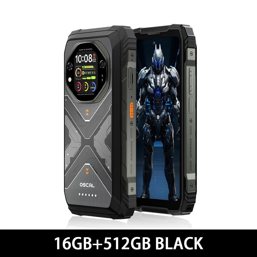 Blackview OSCAL TANK 1 Rugged Smartphon 5G 6.78" FHD+Display Cell Phone16GB+512GB 20000mAh 64MP Telephone Portabl Android 15 NFC