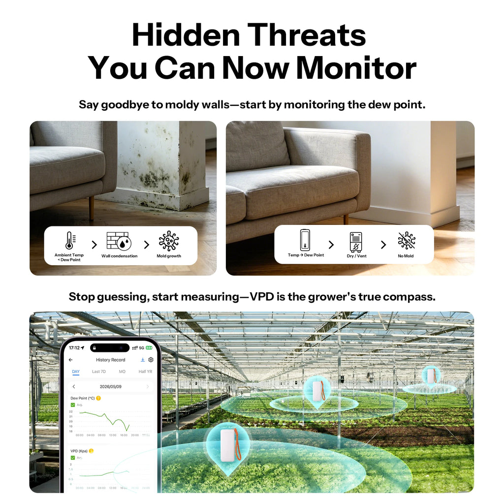 SONOFF Zigbee Temperature and Humidity Sensor Smart Home Airguard TH Lite SNZB-02B Ewelink APP Control Work With Alexa Google