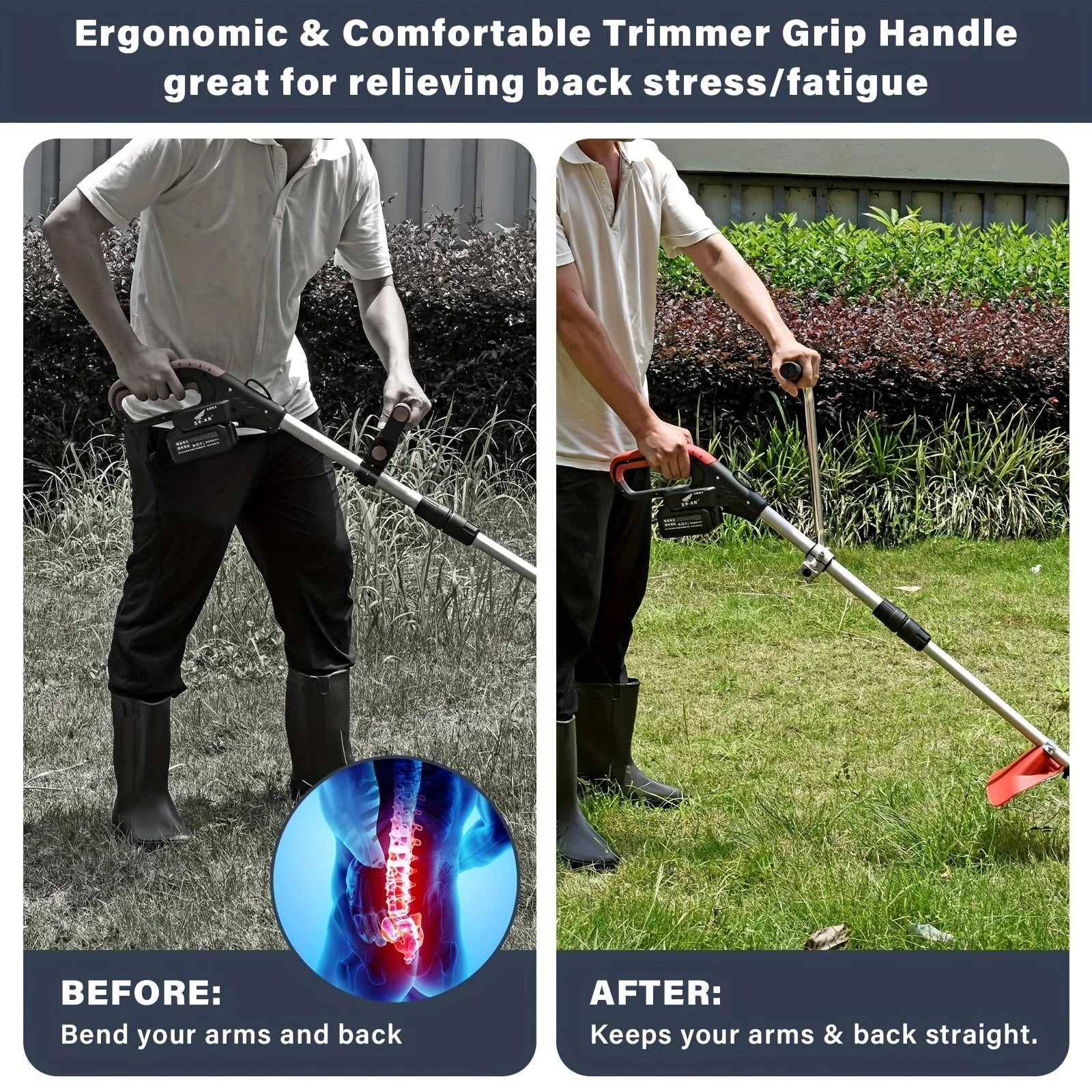 Trimmer Grip String Trimmers Handle With Bracket Clamp Trimmer Handle For Landscaping Edging Lawn Yard Trimming Garden tools