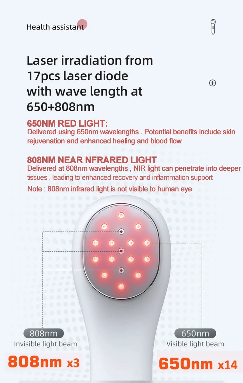 Hand-held Physical Treatment LllT Low-level Infrared Red Light Cold Laser Therapy Device For Relieve Neck Back Arthritis Pain
