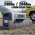 UAPOW 2600W 2048WH Portable Power Station 400W 41V Flexible Solar Panel Camping Lifepo4 Battery Solar Power Supp