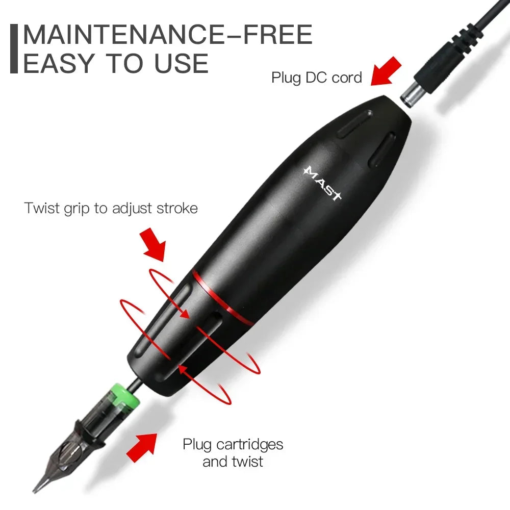 PMU Machine Kit - Mast K2 Rotary Permanent Makeup Pen Set Permanent Makeup Machines Tidesmit
