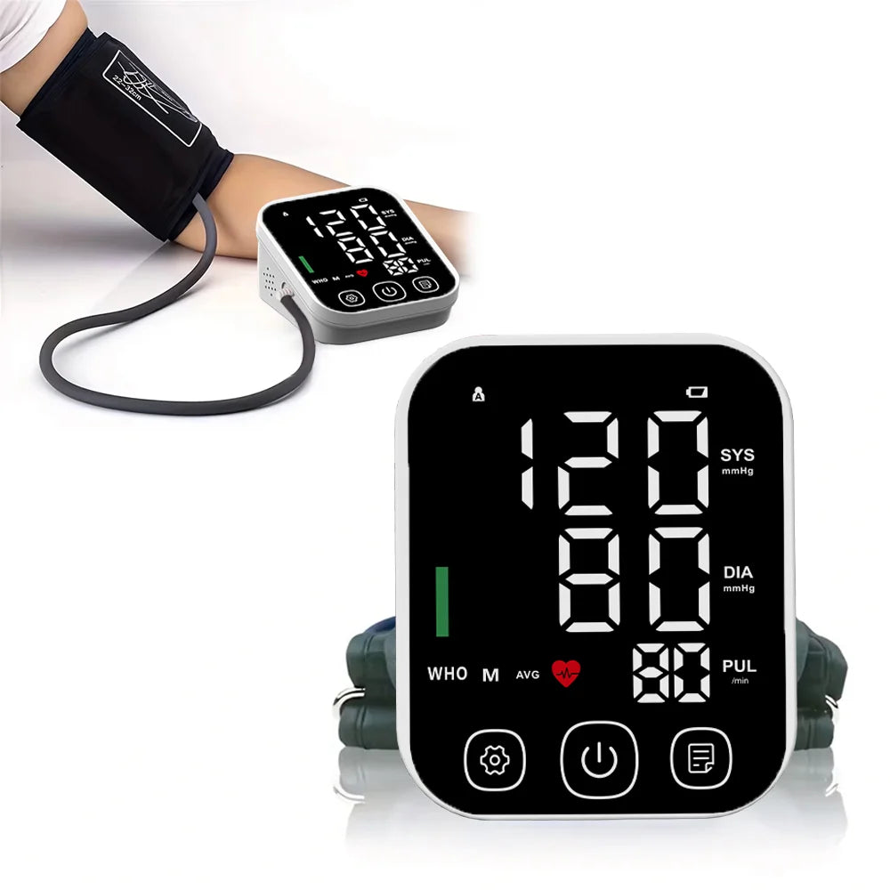 Rechargeable Blood Pressure Monitor Portable Digital Arrhythmia Meter Upper Arm Automatic Tonometer Home Health Tensiometer