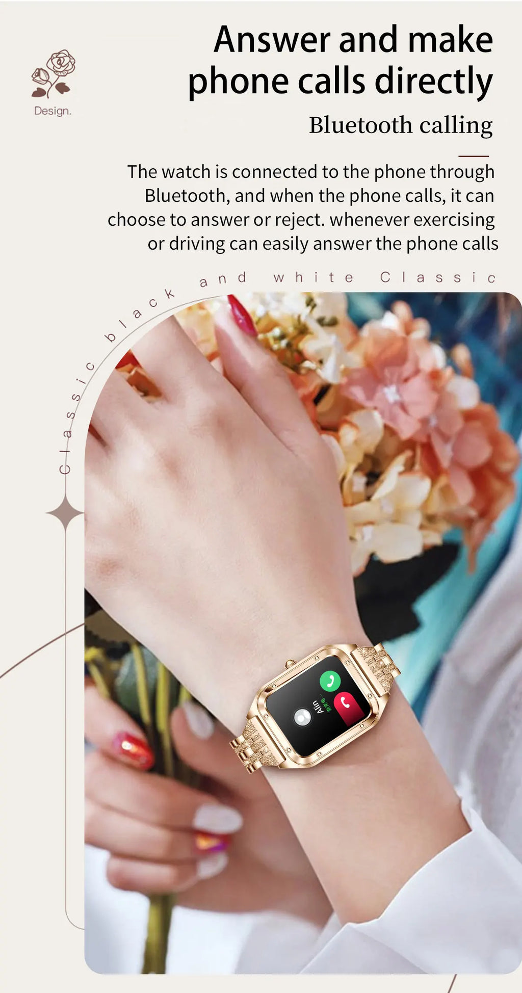 2026Ultra Thin Fashion Smart Watch For Women Screen Always Display Time Sports Bracelet Bluetooth Call 1.59" AMOLED Woman Watch