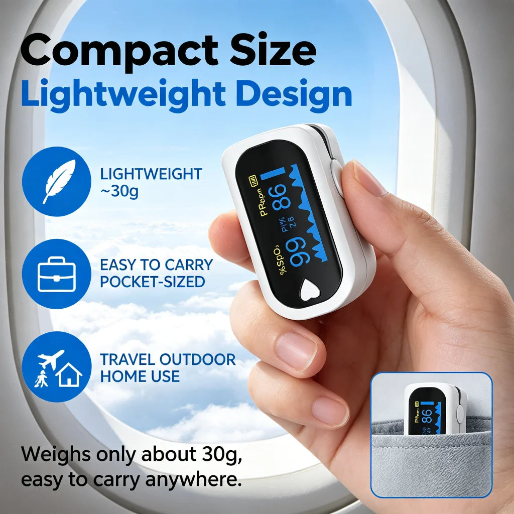 Oximeter Portable Fingertip Pulse Blood Oxygen Saturation Monitor With TFT Display Fingertip Oximeter Testing SpO2 Health Care