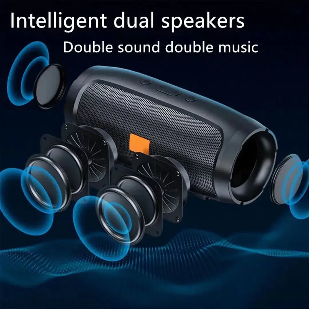 Lenovo FM Portable Bluetooth 5.4 Speakers Dual Speaker Stereo Playback Voice Broadcasting Subwoofer Wireless Speaker For Outdoor