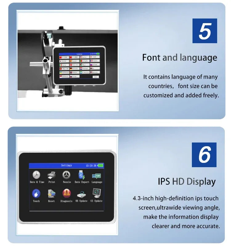 Industrial online inkjet printer ink cartridge with label and barcode